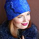 Women felted hat. Blue flame. Caps. Felt the world. Online shopping on My Livemaster.  Фото №2