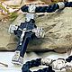 Крестик с небесно-голубыми камнями. Крестик. MisMi jewelry. Ярмарка Мастеров.  Фото №4