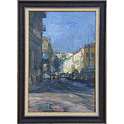 Картины и панно handmade. Livemaster - original item Pokrovsky Boulevard/ City landscape. Moscow / 60h40 cm/ oil on canvas. Handmade.