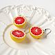 'Grapefruit ' pendant and earrings. Jewelry Sets. Country Cottage. Online shopping on My Livemaster.  Фото №2