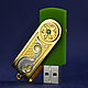 FLASHCARDS 'GREEN'ZLATOUST. Flash drives. wow-zlat-gifts (wow-zlat-gifts). Online shopping on My Livemaster.  Фото №2