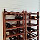 Rack for 21 bottles of wine and champagne in mocha color. Shelving. Color Wood. My Livemaster. Фото №6