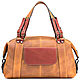 Женская кожаная сумка "Эколь New" (рыжий крейзи), Классическая сумка, Санкт-Петербург,  Фото №1
