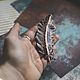  Брошь Feather. Брошь-булавка. Anastasiya. Ярмарка Мастеров.  Фото №4