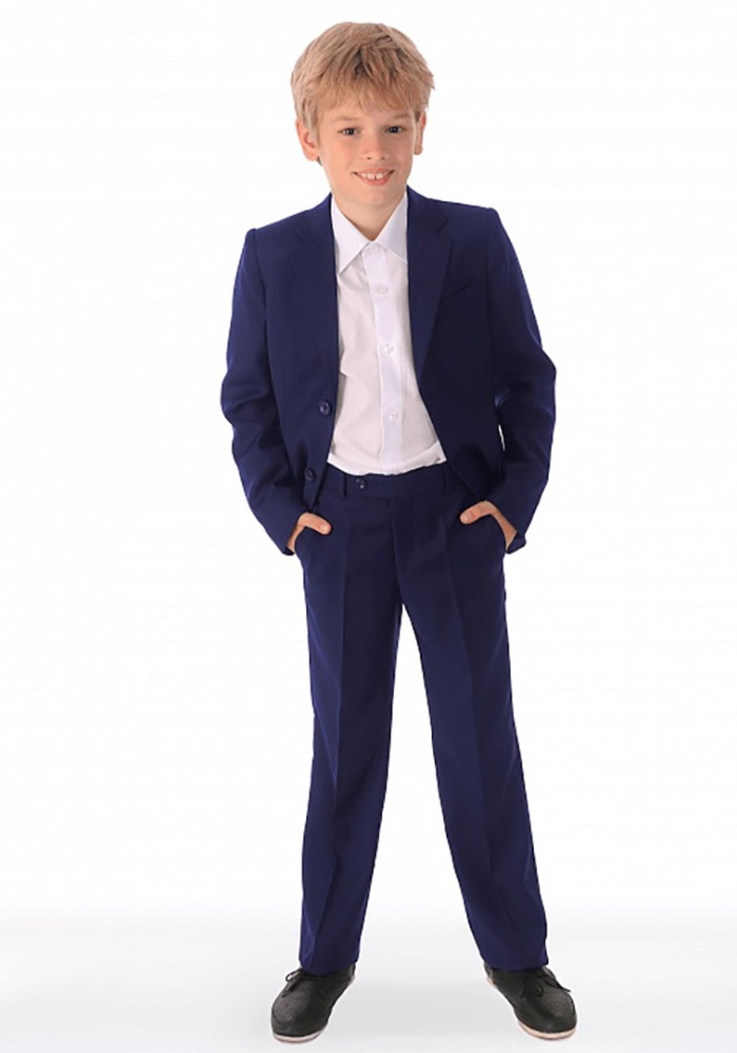 Синие школьные брюки для мальчика купить в интернет-магазине ЯрмаркаМастеров по цене 1800 ₽ – M8QI4RU