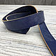 English Bridle VEG TAN Blue (3,5+ мм), цв. Синий. Кожа. Prima Pelle (Марина). Ярмарка Мастеров.  Фото №4