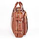 Кожаная сумка-рюкзак "Бигмэн" (светло-коричневая). Классическая сумка. Кожинка. Ярмарка Мастеров.  Фото №4