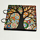 Sketchbook wood cover 22x22sm "Coloured dreams-2", Notebooks, Moscow,  Фото №1