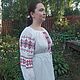 Women's shirt with traditional embroidery. Concert costume. Suits. MARUSYA-KUZBASS (Marusya-Kuzbass). My Livemaster. Фото №5
