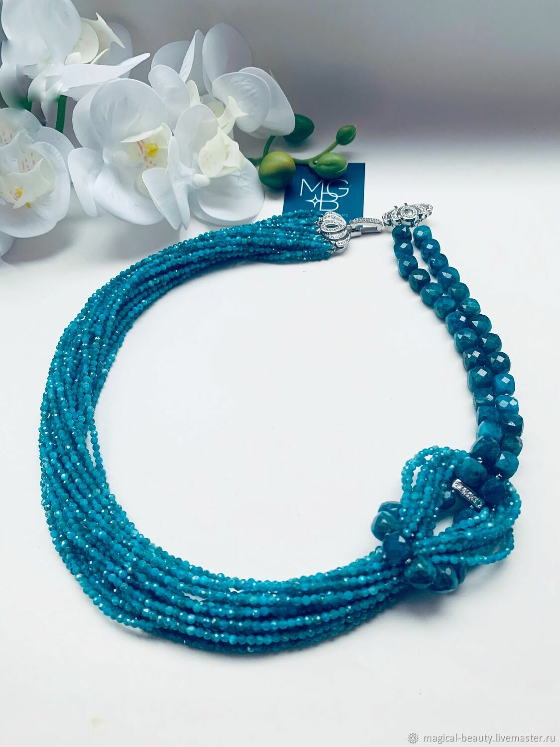 Necklace from natural Apatite, Necklace, Moscow,  Фото №1