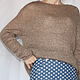 Джемпер "Fancy " №2 капучино с золотом (паутинка. Джемперы. Ирина(shvilinka.knit). Интернет-магазин Ярмарка Мастеров.  Фото №2