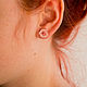 Sakura earrings studs. Earrings. Aleksandra Suhareva. Ярмарка Мастеров.  Фото №4