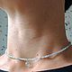 Aquamarine choker with pendant (Transbaikalia) in 925 silver. Chokers. marusjy. Online shopping on My Livemaster.  Фото №2