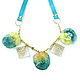 Necklace with quartz stylish 'Intrigue' turquoise necklace pendants. Necklace. Irina Moro. My Livemaster. Фото №4