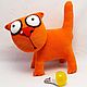 The magic power of electricity. Soft toy red cat Vasya Lozhkina. Stuffed Toys. Dingus! Funny cats and other toys. My Livemaster. Фото №4
