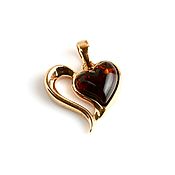 Украшения handmade. Livemaster - original item 925 silver pendant, natural amber, romantic gift. Handmade.