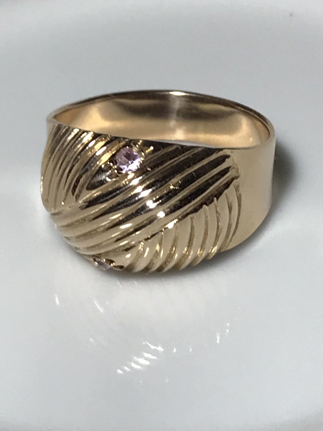 Золотое кольцо чалма 583