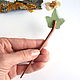 Wooden Ivy hairpin made of Beech with a real ECO leaf. Hairpin. WonderLand. My Livemaster. Фото №6