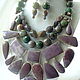 Order Necklace 3 strands and Earrings -- Indian AGATE, JASPER beads. Dorida's Gems (Dorida-s-gems). Livemaster. . Necklace Фото №3