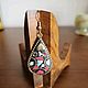 Earrings with green and red stones. Earrings. IndianBoho. Online shopping on My Livemaster.  Фото №2
