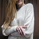 Свитер oversize с кокеткой из 100% Итальянской альпаки. Свитеры. Knitochka.Style. Интернет-магазин Ярмарка Мастеров.  Фото №2