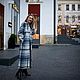 Пальто-оверсайз " Небесноголубая клетка". Пальто. Александра Майская. Интернет-магазин Ярмарка Мастеров.  Фото №2