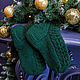 Носки зеленые с ажурным рисунком. Ручная работа, Носки, Тольятти,  Фото №1