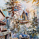 Vanilla frost, oil painting landscape on canvas, Pictures, Moscow,  Фото №1