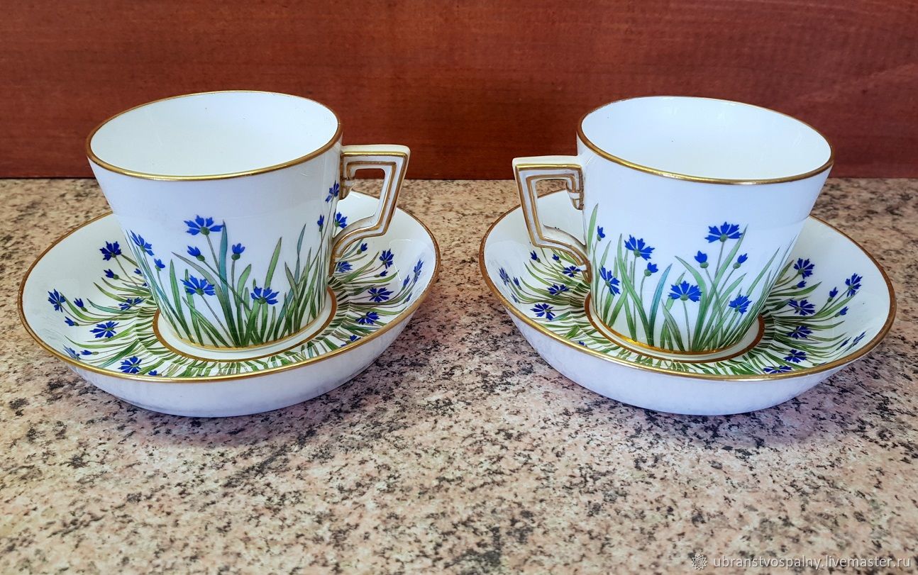 Винтаж: Кофейные пары (пара) от Minton/Англия Начало 19 века купить в ...