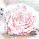 Заказать Котенок белый, роза розовая, нежность. Спальня. Ярмарка Мастеров. . Иллюстрации и рисунки Фото №3
