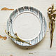 Winter birches. Pie plate, handmade ceramics, Children\'s tableware, Zhukovsky,  Фото №1