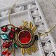 Красный акцент. Колье. luxurysoutache. Ярмарка Мастеров.  Фото №4