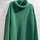 Свитер вязаный из ангоры с шерстью изумрудного  цвета. Свитеры. Sweater Star Вязание на заказ.. Ярмарка Мастеров.  Фото №5
