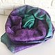 Scarf felted emerald-purple, Scarves, Barnaul,  Фото №1