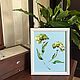Mini painting irises in a frame. Small paintings with irises. Pictures. Zabaikalie. Online shopping on My Livemaster.  Фото №2