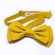 Галстук-бабочка желтый в горошек. Галстуки. Super bow ties. Интернет-магазин Ярмарка Мастеров.  Фото №2