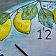 Настенные часы "Лимон и лаванда". Часы классические. Irina Volvach Art Ceramics. Интернет-магазин Ярмарка Мастеров.  Фото №2