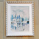 Snow lake-watercolor painting, snow landscape. Pictures. Annet Loginova. Online shopping on My Livemaster.  Фото №2