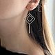Заказать Геометрические серьги ромбы. Andromeda_jewelry. Ярмарка Мастеров. . Серьги классические Фото №3