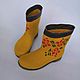 Shoes felt denisonia'Mustard'. Boots. Nadia I (Magic wool). Online shopping on My Livemaster.  Фото №2