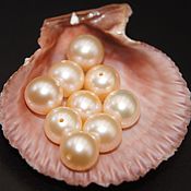 Материалы для творчества handmade. Livemaster - original item Pearl natural semi-drilled light gold 8.  mm class AAA. Handmade.