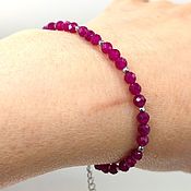 Украшения handmade. Livemaster - original item Red ruby spinel bracelet with a cut. Handmade.