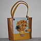 Order Van Gogh. Leather yellow bag "Sunflowers". Leather  Art  Phantasy. Livemaster. . Classic Bag Фото №3