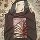 Order Eco bag crossbody bag with silver leaf. paintmart (oikos). Livemaster. . Backpacks Фото №3