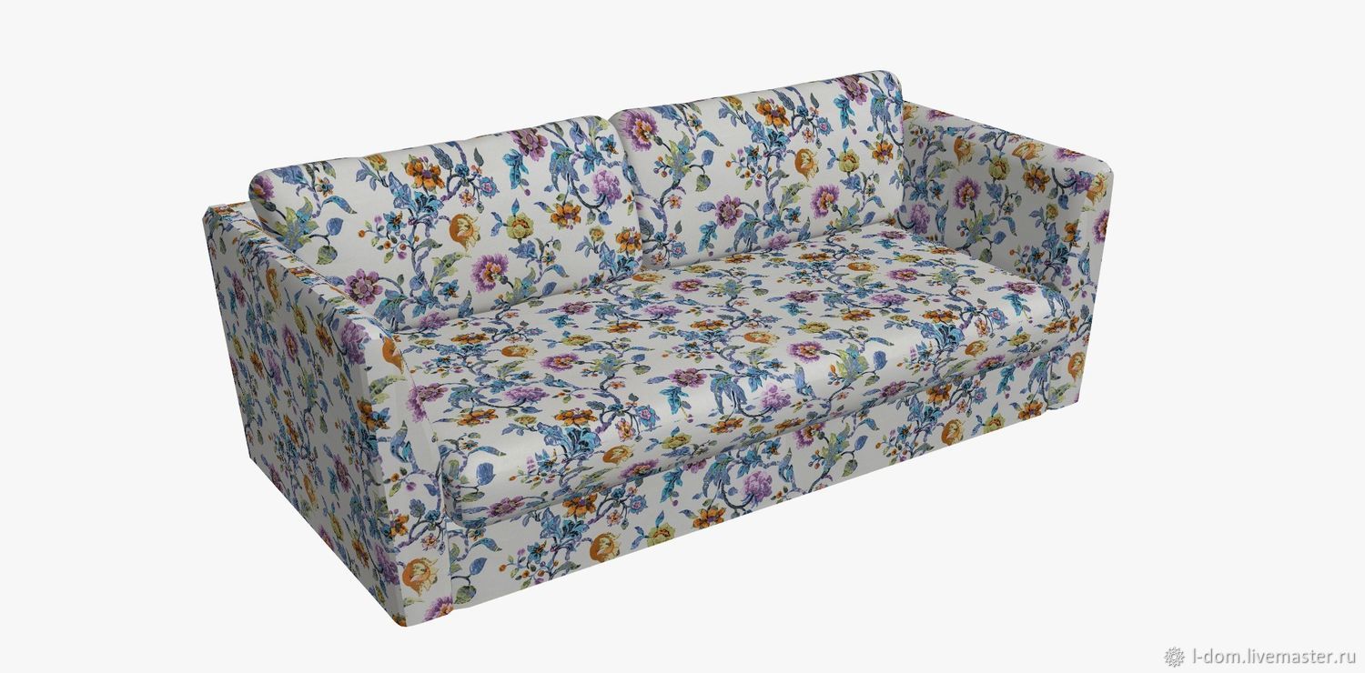 Мини диван с пестрой расцветкой