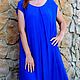 Easy dress in two parts,a cotton-harvester,the Blue blue sea!!!, Dresses, Temryuk,  Фото №1