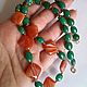 Колье "Green and Orange". Колье. Авторские украшения (Жанна). Ярмарка Мастеров.  Фото №4
