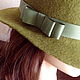 Hat 'Fedora' khaki. Hats1. Oksana Moleva. My Livemaster. Фото №6