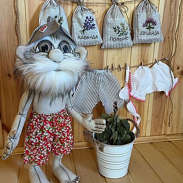 Куклы и игрушки ручной работы. Ярмарка Мастеров - ручная работа Банник с мешочками для трав. Handmade.