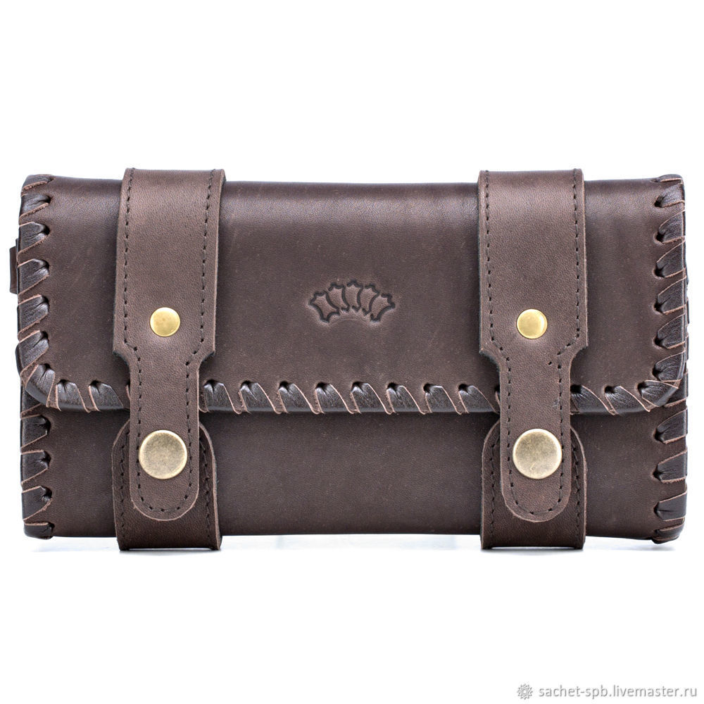 Leather clutch 'Smith' (brown), Wallets, St. Petersburg,  Фото №1